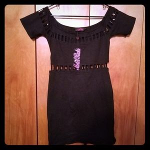 Motel Cut Out Off Shoulder Dress